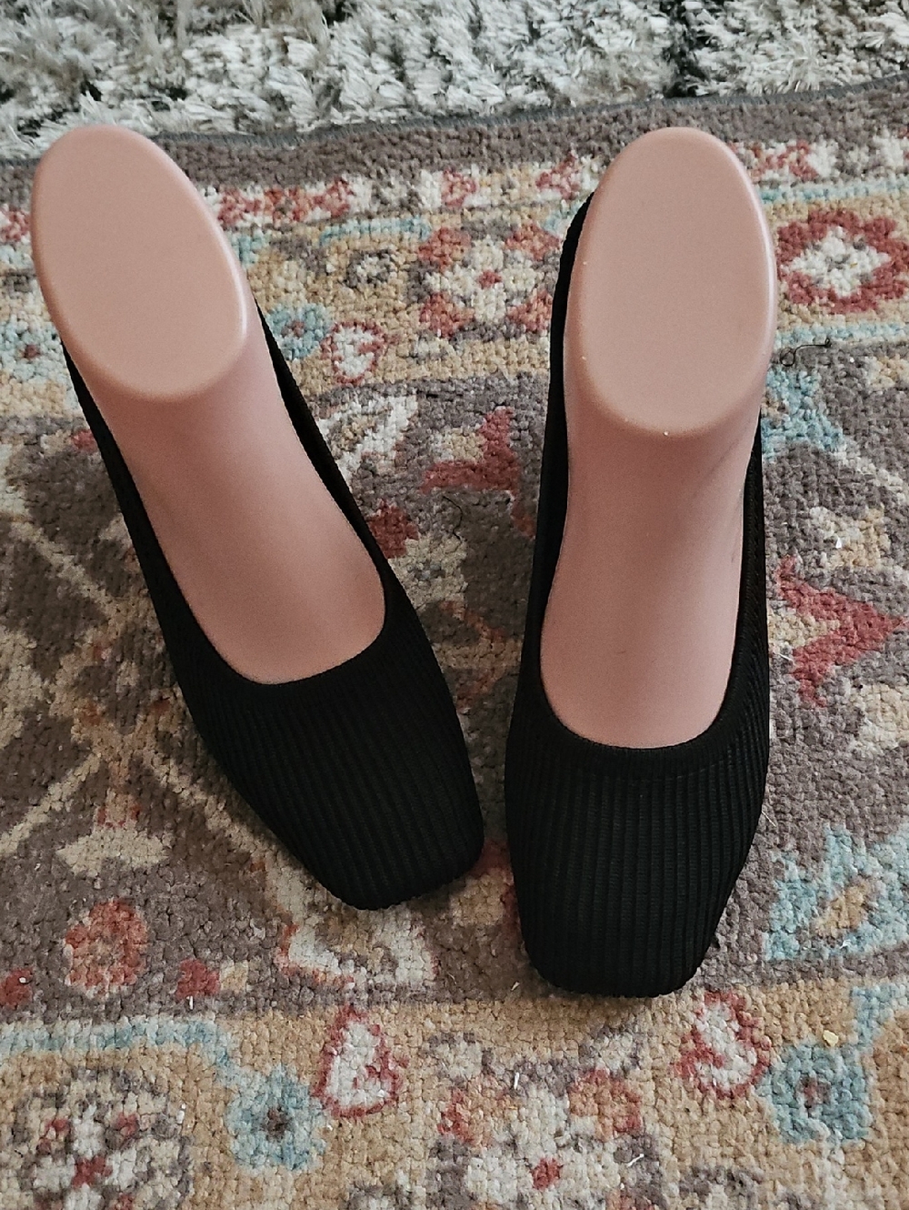 VIVAIA 'Margot Wedge' Black Knit Wedge Heels Size 5.5/35 Excellent Pre-owned
